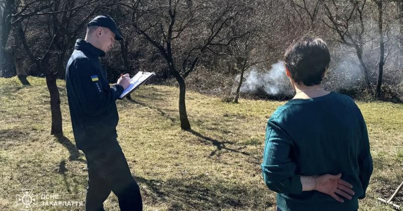 У Мукачівському районі рятувальники, за підтримки безпілотних літальних апаратів, виявили осіб, що підпалювали суху рослинність (ФОТО)