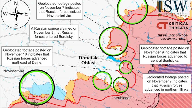 Російські війська планують використовувати контроль над Вугледаром для реалізації нових наступальних дій, повідомляє ISW.