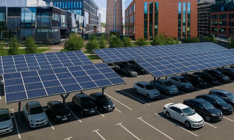UNIT.City створив паркувальний комплекс із сонячними панелями - Auto24
