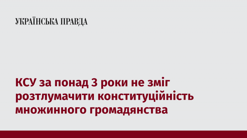 Протягом більш ніж трьох років Конституційний Суд України не зміг дати чітке тлумачення щодо легітимності множинного громадянства.