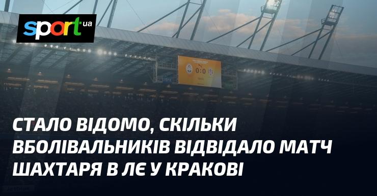 З'ясувалося, скільки фанатів прийшло на гру Шахтаря в Лізі Європи в Кракові.