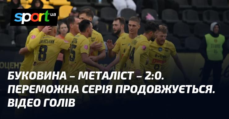 Буковина перемогла Металіст з рахунком 2:0, продовжуючи свою переможну ходу. Дивіться відео з голами!