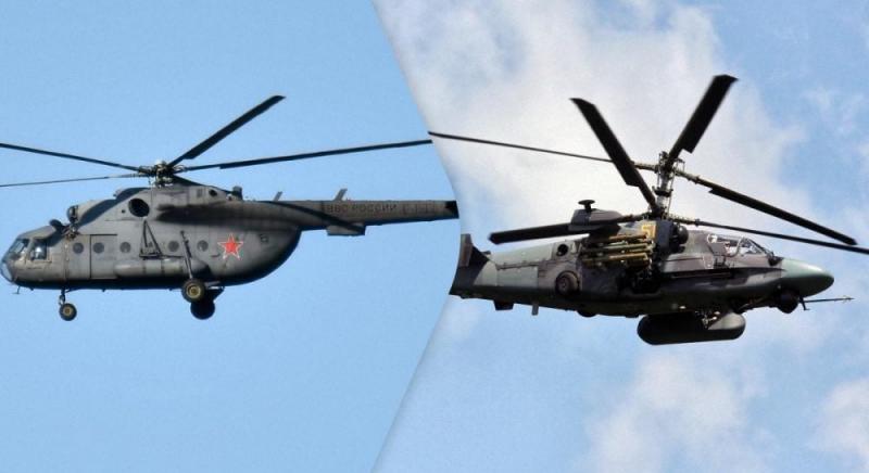 Згідно з інформацією ЗМІ, українські сили знищили ворожі гелікоптери на російській території.