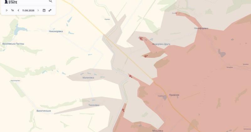 Рашисти проникли в район Привілля на Донеччині, згідно з інформацією від DeepState. МАПА.