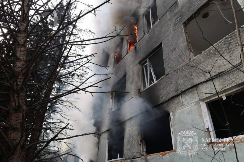 Харківська обласна військова адміністрація продемонструвала наслідки атаки з боку Росії (фото)