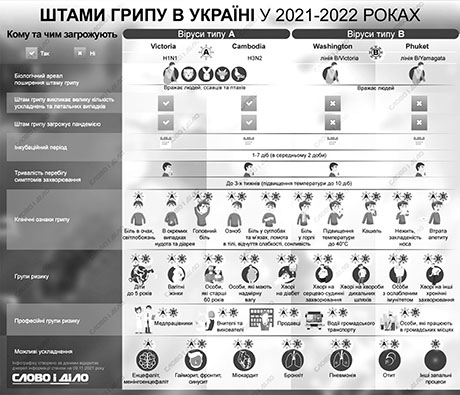 Які штами грипу циркулюватимуть в Україні у новому епідсезоні