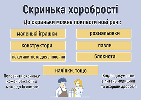 »Скринька хоробрості» для маленьких пацієнтів